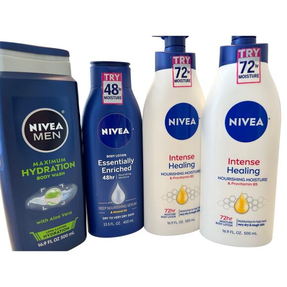 NIVEA Skincare Bundle: Body Wash & Lotions Set for Moisturizing - Picture 3 of 4